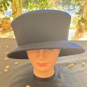 COPY - Stylish Navy Blue Wool Felt Wide-Brim Hat